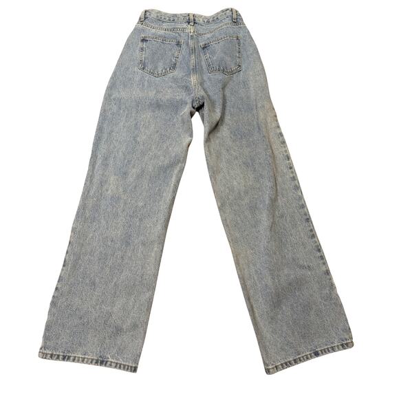 KIMHEKIM Heart Stamped Wide Leg High Rise Jeans Light Wash Size M - Picture 3 of 9